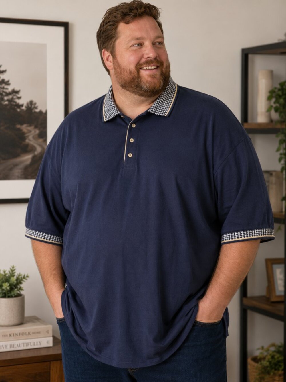Ash City Pro Collection Men's 3XL Navy Polo Shirt Made in Canada Cotton Short